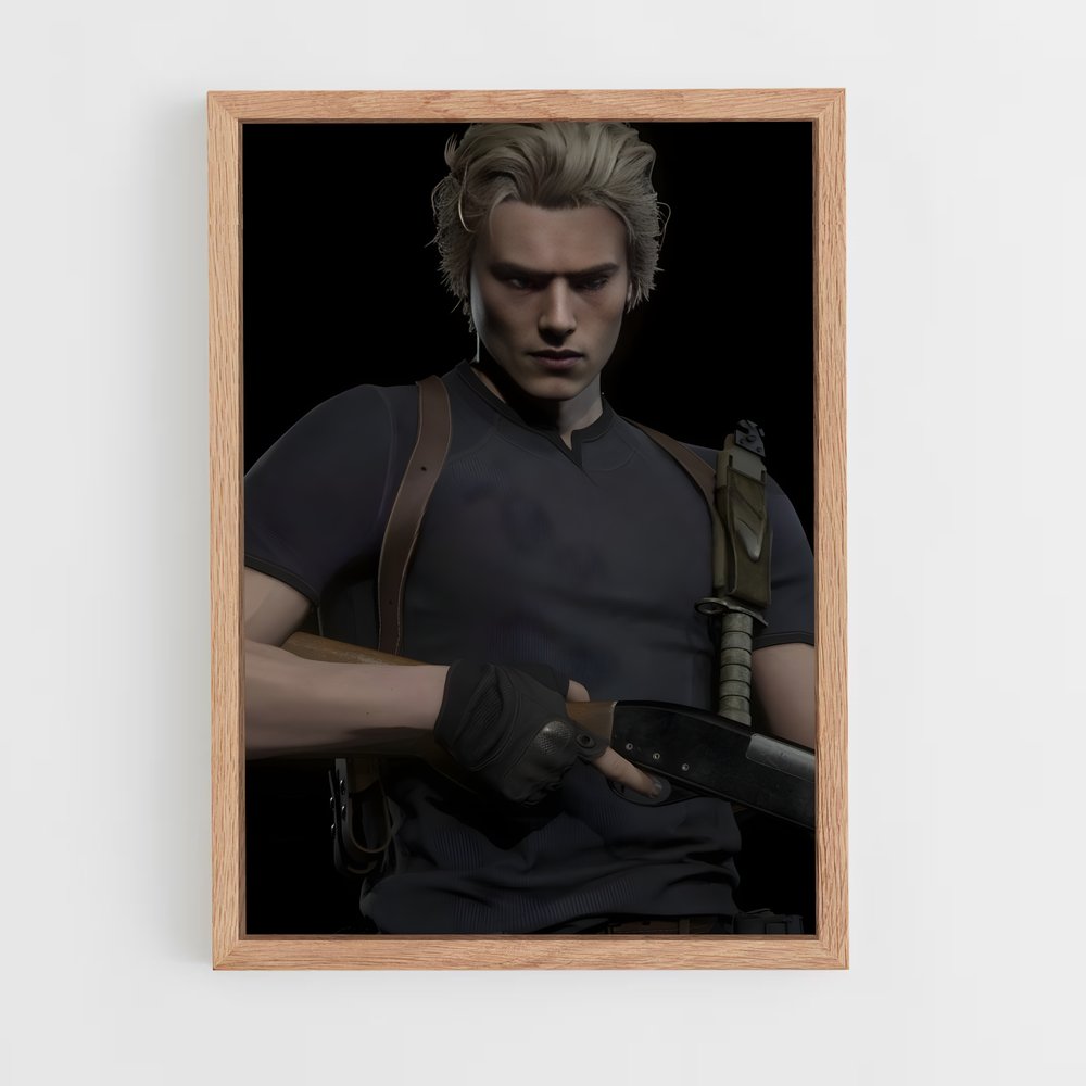 Poster Leon l'Inarrêtable – affiche Resident Evil (vue 4)